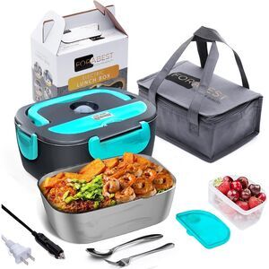 FORABEST Fast 60W Food Heater 3-In-1 Portable Food Warmer Lunch Box